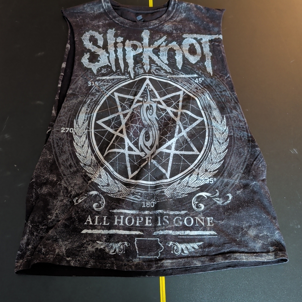 Slipknot All Hope Is Gone Hanes Black Graphic Tank Top 2012 Mens L Black & White